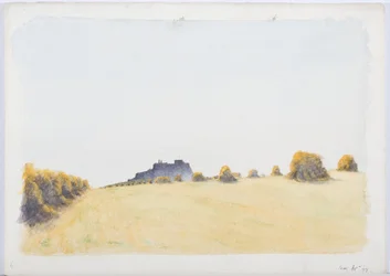 Lindisfarne, 1895 (muste, kynä ja wc paperilla)